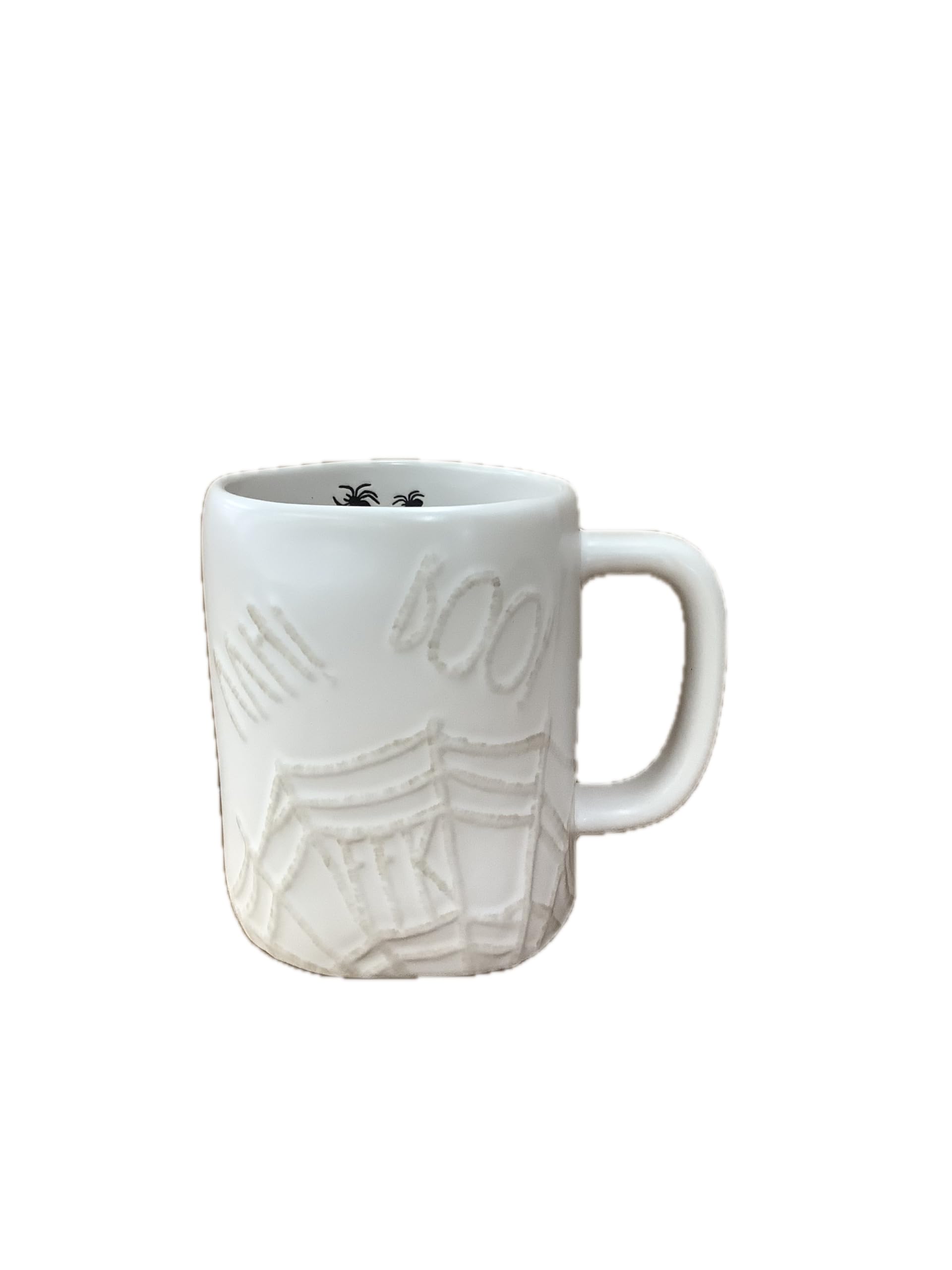 Rae Dunn Halloween Ceramic Coffee Tea Mug, Aah! Boo! (Spiderweb)