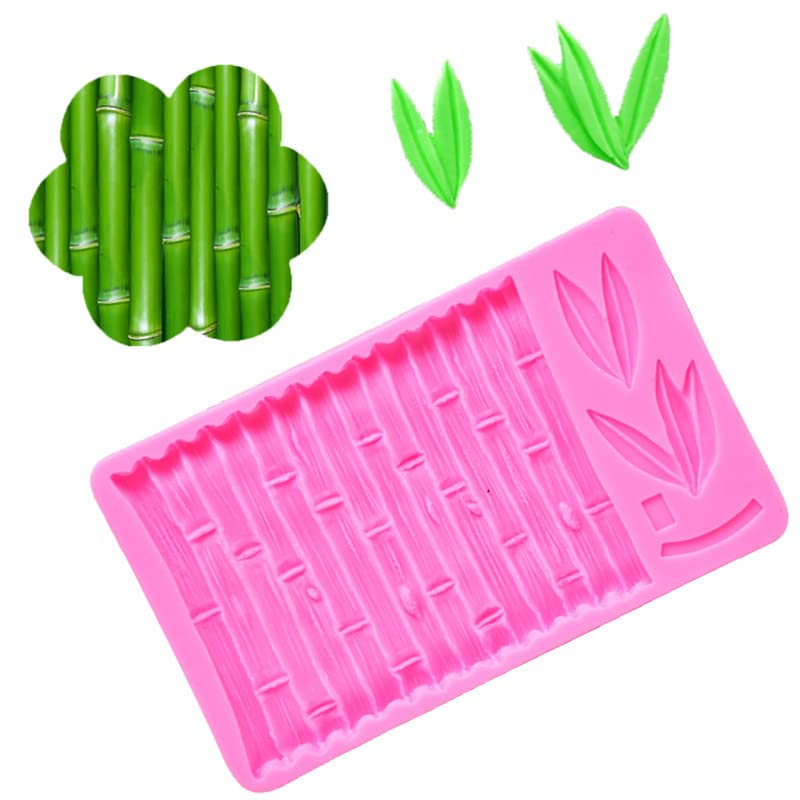 3D Bamboo Leaves Embossed Clubs Silicone Molds For Diy Fondant Candy Making Chocolate Mold Desserts Ice Cube Gum Clay Biscuit Pl