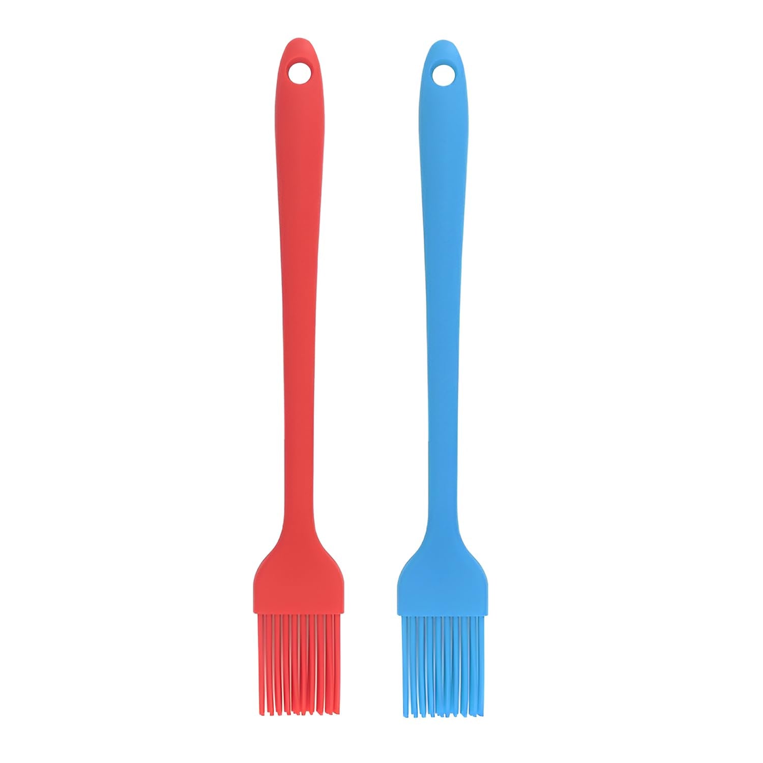 Syga Silicone Brush Set Pastry Oil Basting Heat Resistant Non-Sticky Grilling For Baking Barbecue Brush (Pack Of 2(Multi))