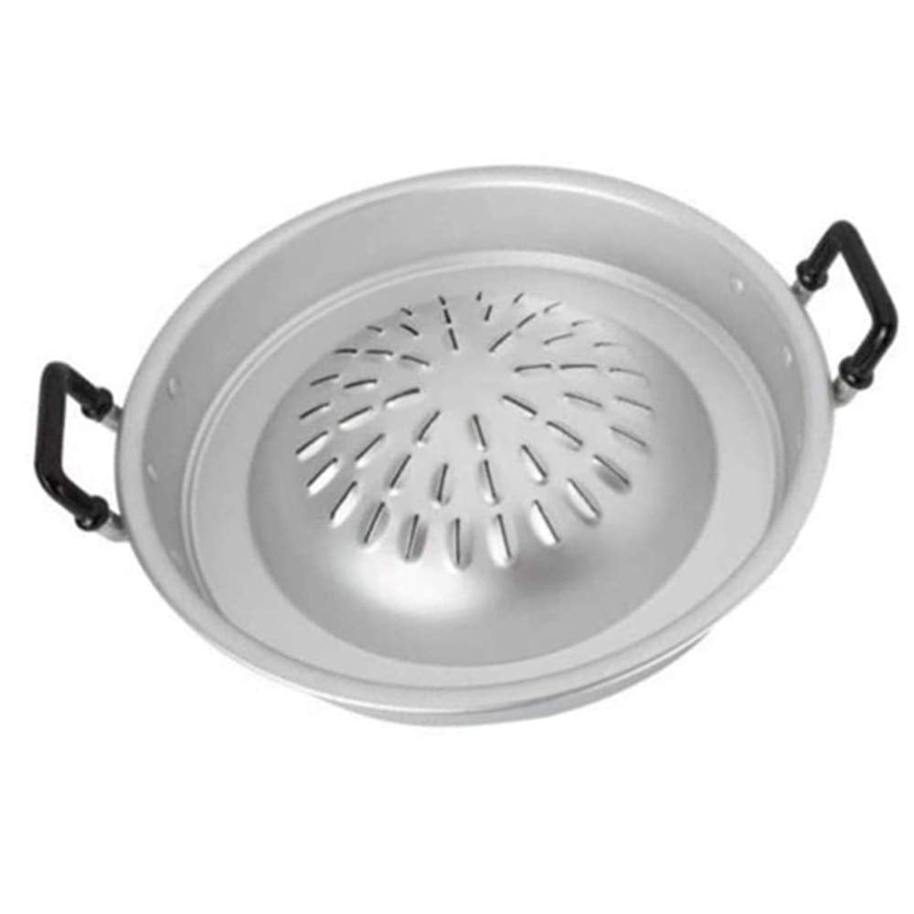 Cozinest Aluminium Mookata Thai Korean Bbq Smoke Steak Pan Pork Charcoal Grill Asian Cookware Style 12'' 14'' 16'' (16 Inch (40