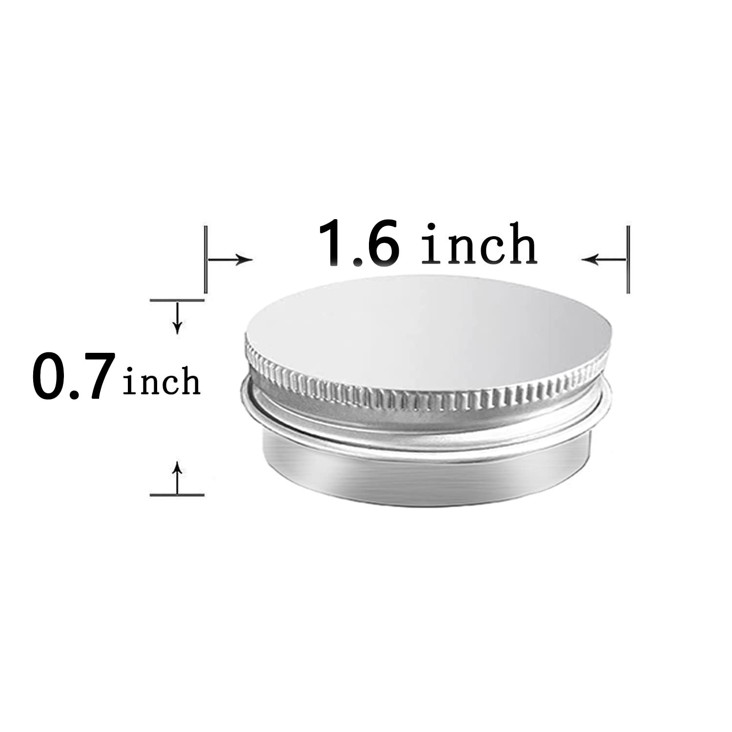 Myyzmy 20 Pack 0.5 Oz Aluminum Tin Jar With Screw Lid 15 Ml Round Refillable Containers