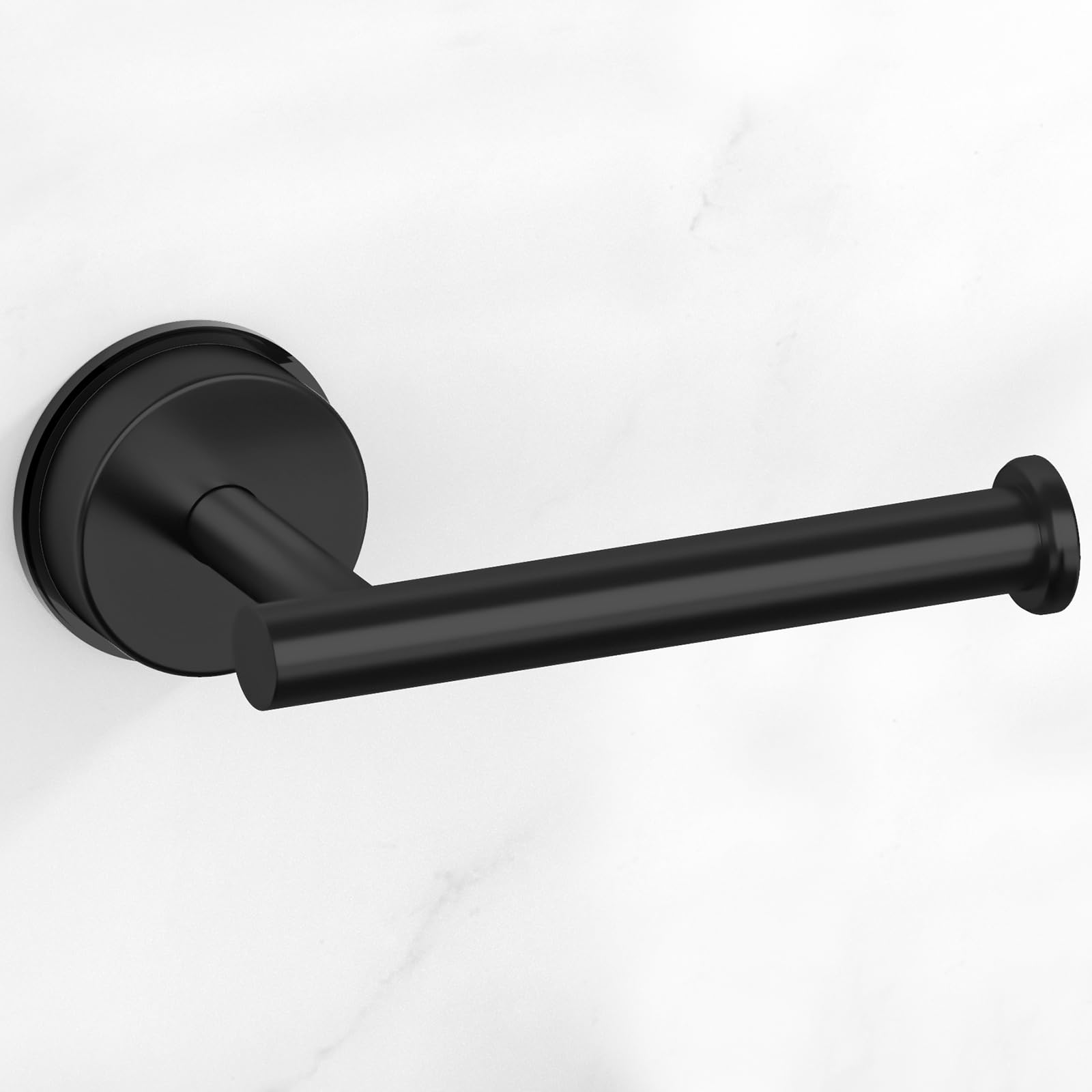 Bkv Suction Cup Toilet Paper Holder,Sus 304 Stainless Steel Toilet Paper Holder Wall Mount For Bathroom,Kitchen-Matte Black