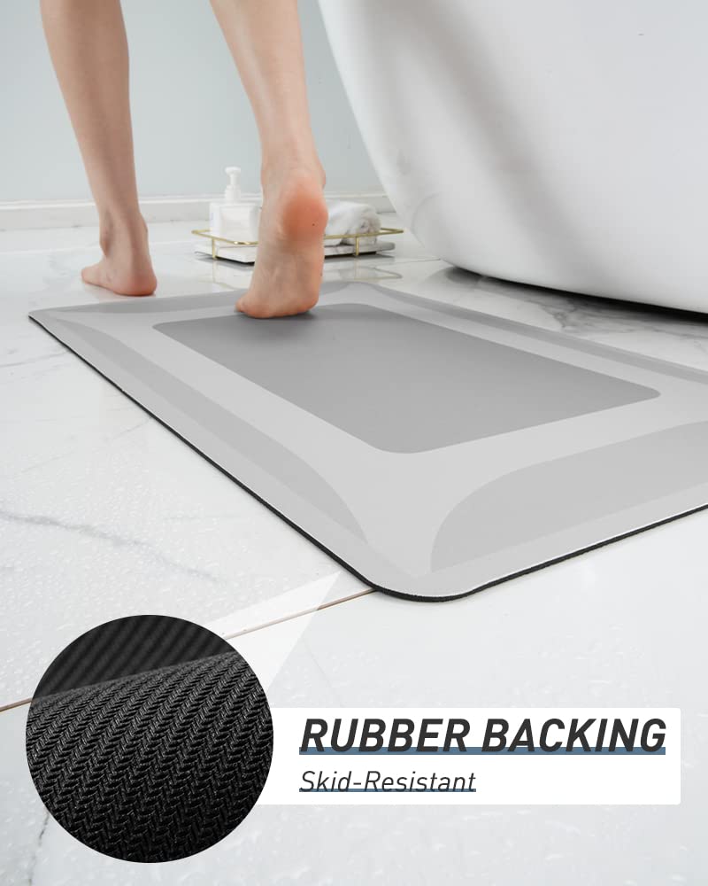 Sixhome-Bath Rug-Quick Dry Absorbent Rubber Backed Thin Bathroom Rugs Fit Under Door-Bath Mats For Bathroom Floor Mat In Front O