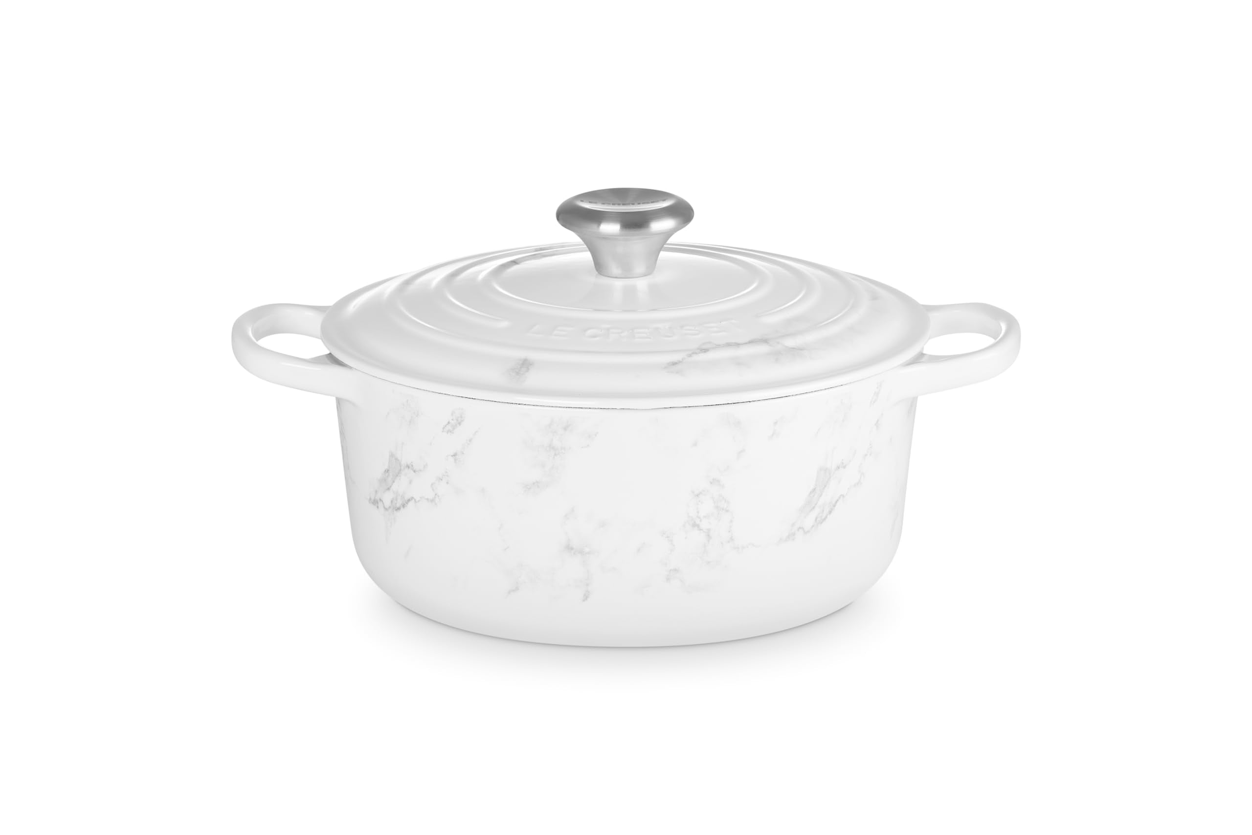 Le Creuset Signature Enameled 4.5 Qt. Round, Marble Collection Cast Iron Dutch Oven