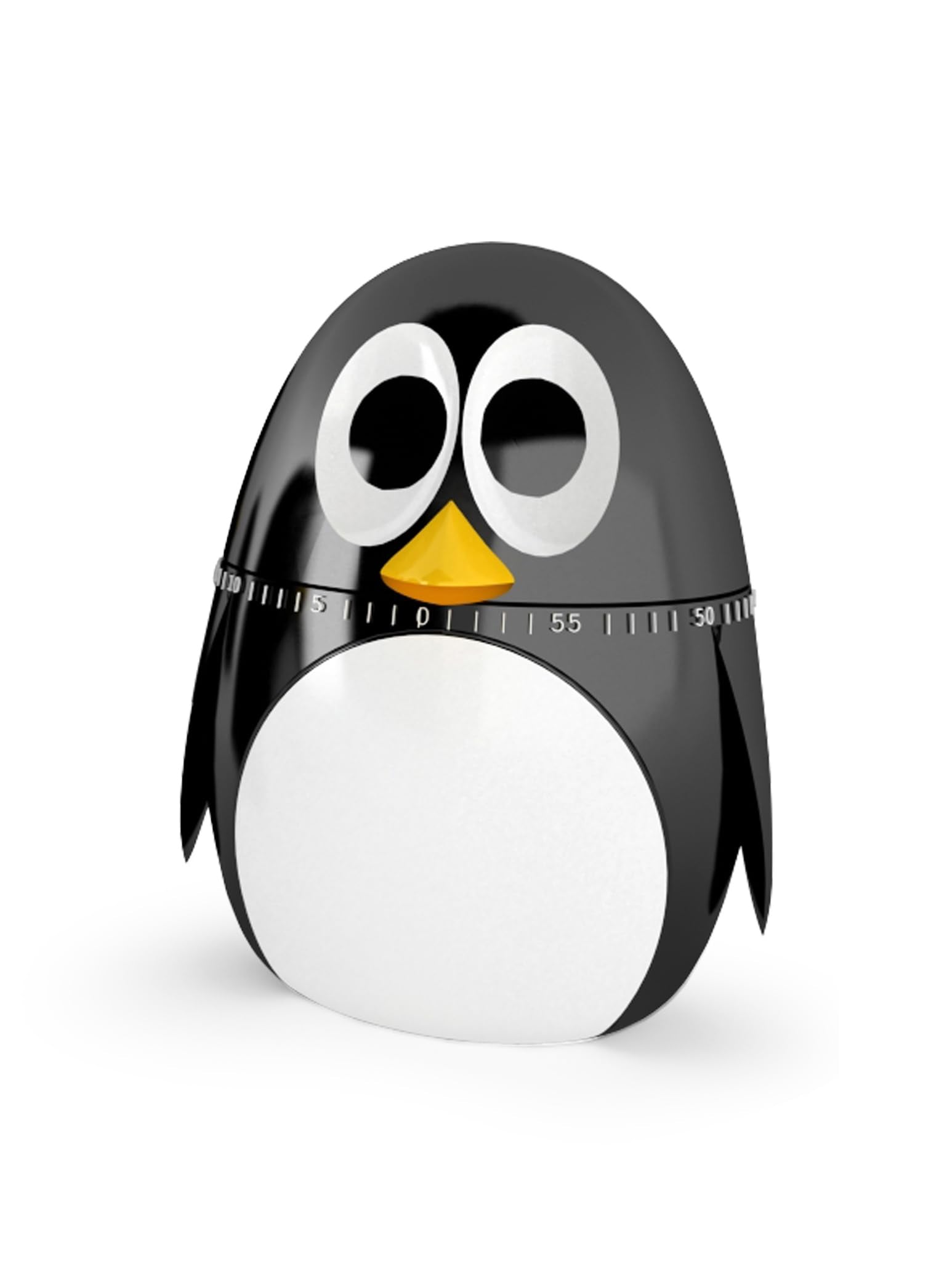 Kikkerland Penguin Kitchen Timer - Black/White, Model KT18, 1 EA