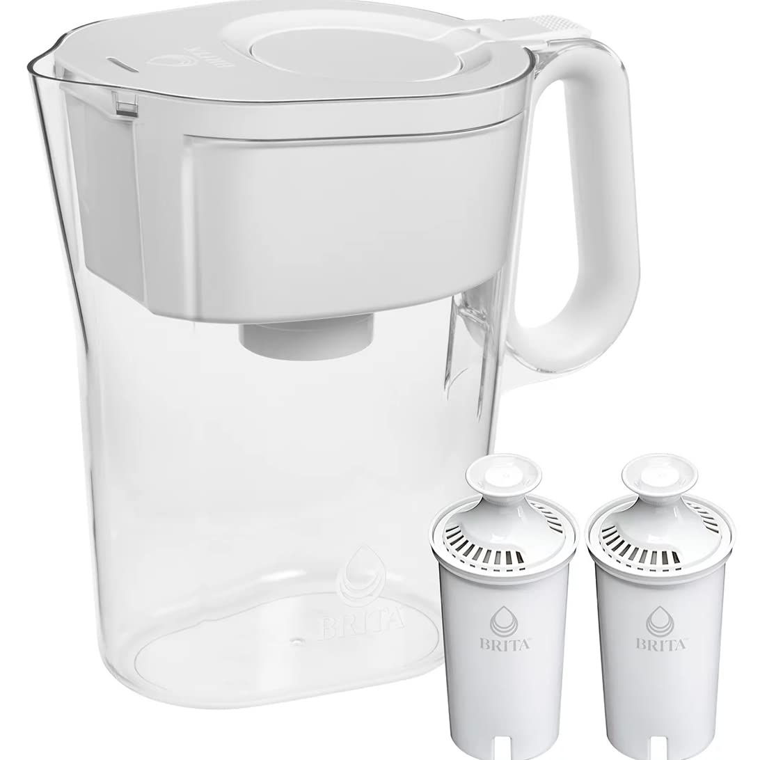 Brita Large 10 Cup Water Filter Pitcher With Smart Light Filter Reminder And 2 Standard Filtes, Made Without Bpa, White (Packagi