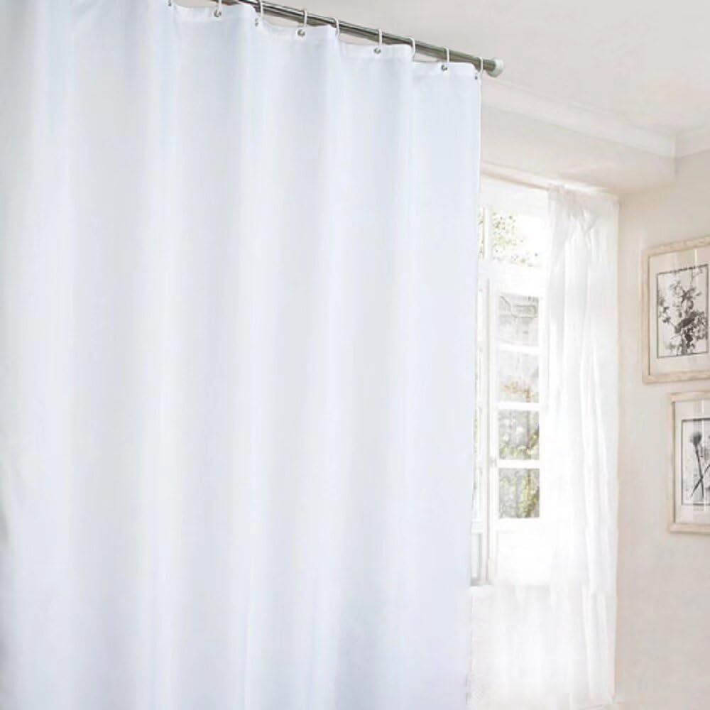 Ufaitheart 36'' Width X 78'' Height Shower Curtain Extra Long Curtains, Waterproof Shower Stall Shower Curtain Fabric, Pure Whit