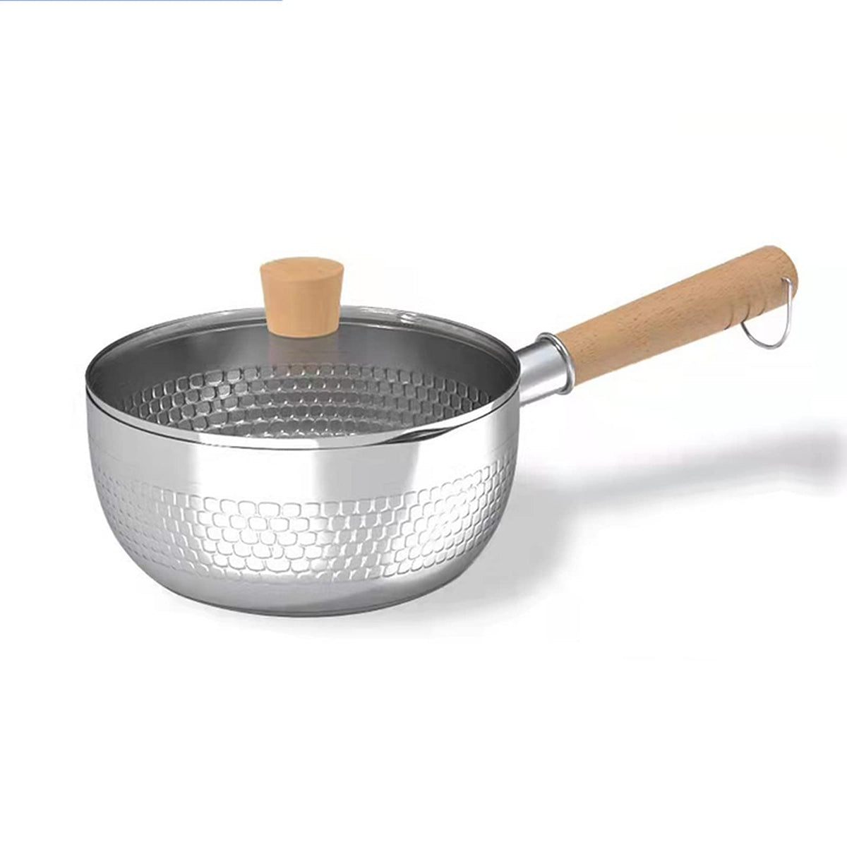 Scizorito 304 Stainless Steel Saucepan, Solid Wood Anti-Scalding Handle With Hook, Multipurpose Sauce Pan With Pour Spouts, Sauc