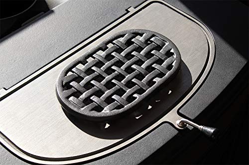 Minuteman International Cast Iron Oval Lattice Trivet Black
