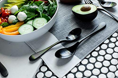 Knork Titanium Coated Stainless Steel Teaspoon, 4 Piece Set, Matte Black