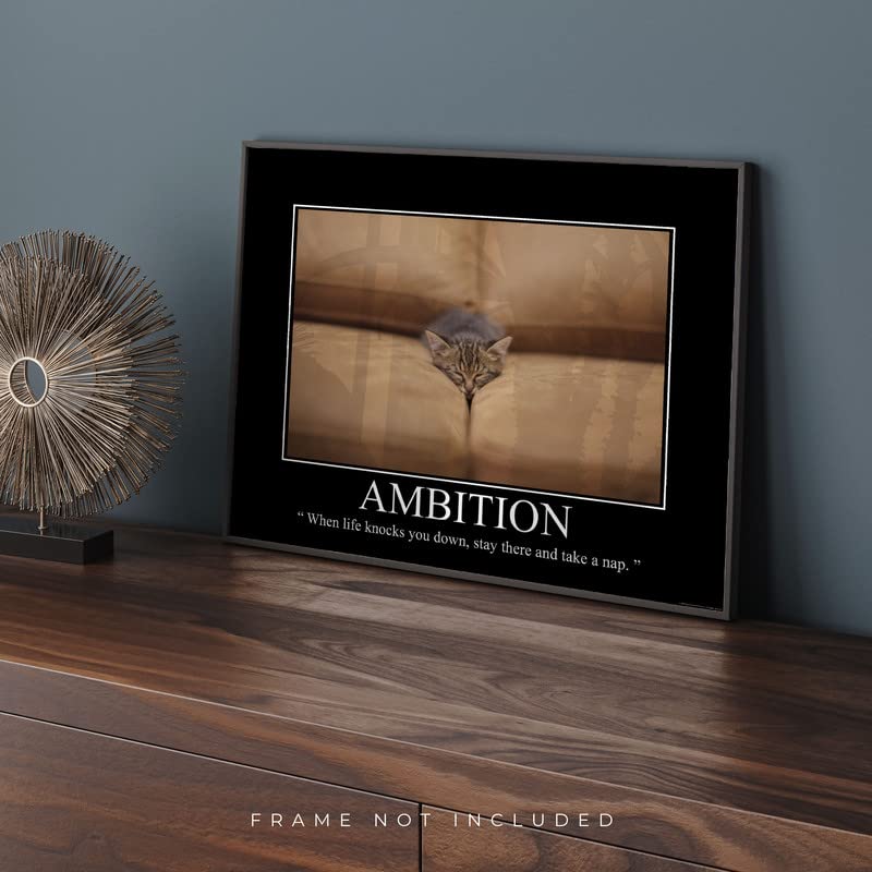 Ambition Demotivational Poster Snarky Ironic Funny Sarcastic Office Wall Decor Art Print 11X14 Inches Unframed