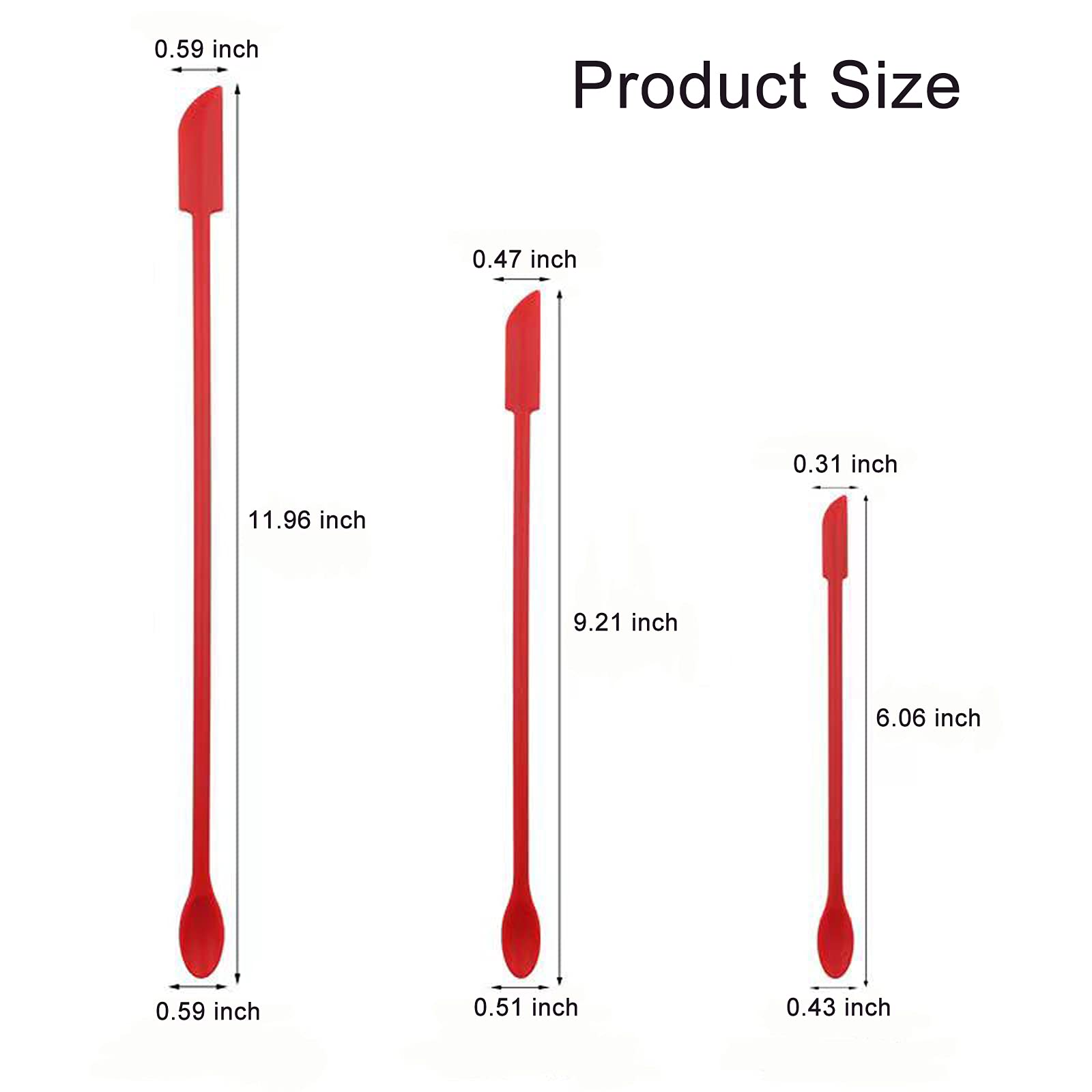 4 Pieces Mini Silicone Spatula Set, Small Rubber Spatula For Makeup, Thin Jar Scraper For Kitchen(4, Black)