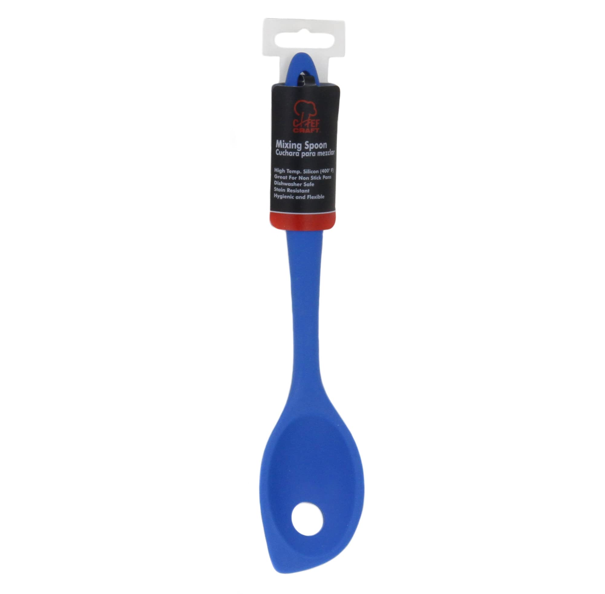 Chef Craft Premium Silicone Mixing Spoon, 11 Inch, Blue