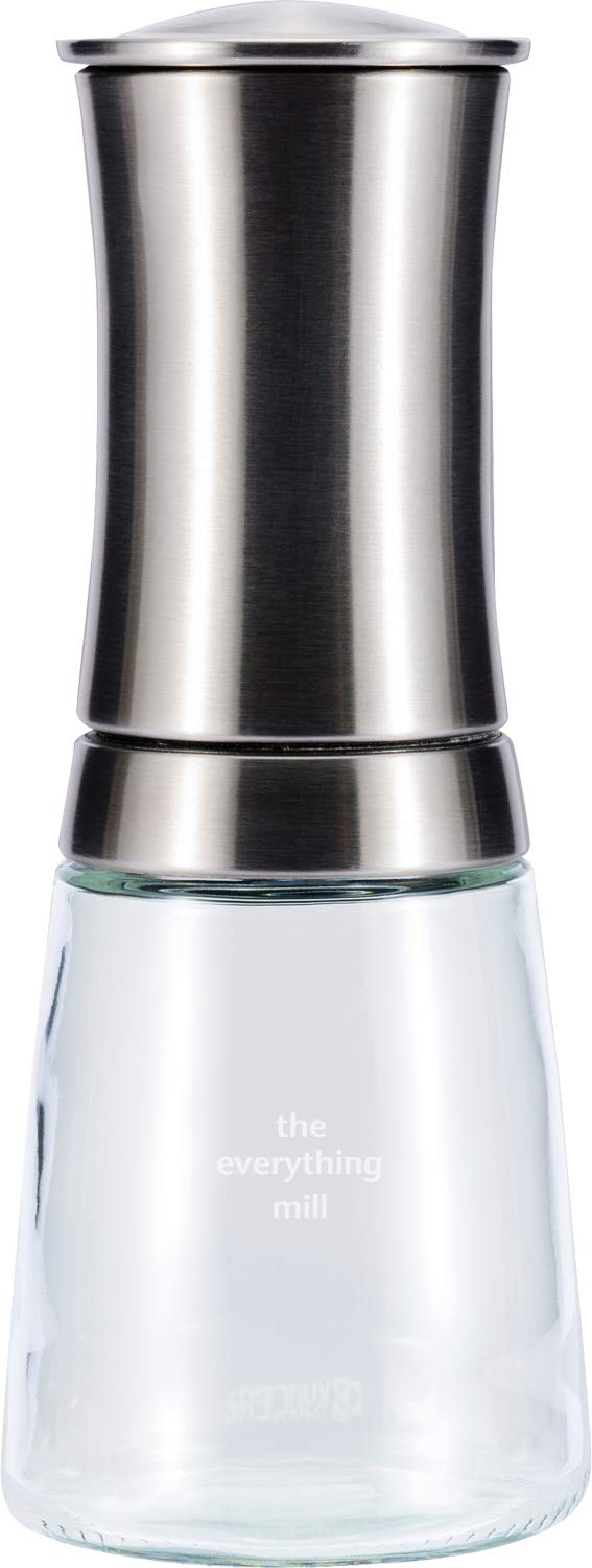 Kyocera Advanced Ceramics Pepper, Salt, Seed and Spice Mill with Adjustable Advanced Ceramic Grinder, The Everything Mill-Stainl