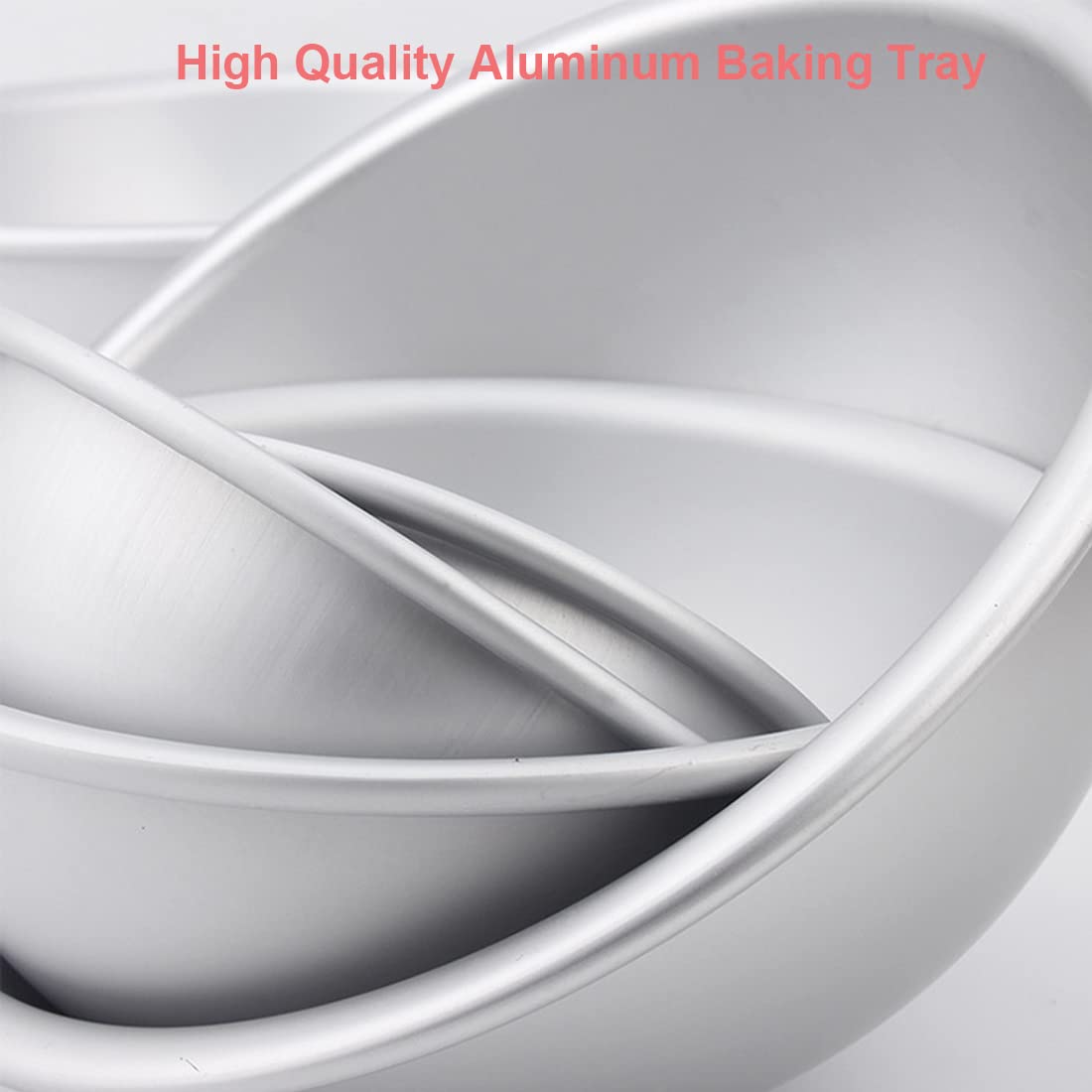 Qicfrk Cake Sphere Pan Half Ball Cake Pan 8 Inch Ball Pan 3D Cake Pan Ball To Create Any Ball Shaped Cake Soccer Shaped Baking P