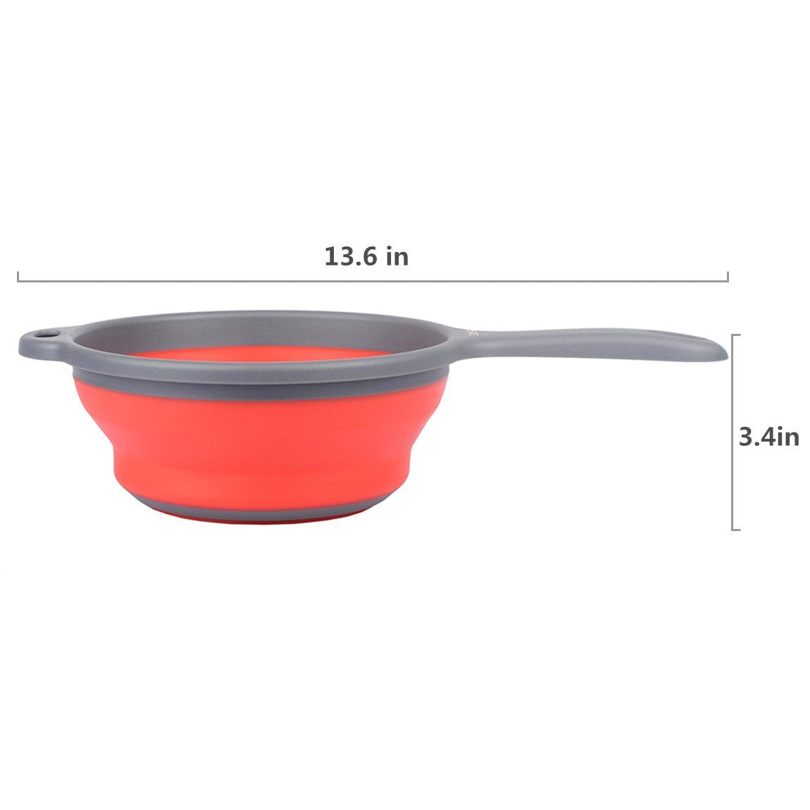 Zoer Kitchen Foldable Pasta Strainers,Collapsible Colanders With Handles,Space-Saver Folding Silicone Strainers Colander,Capacit