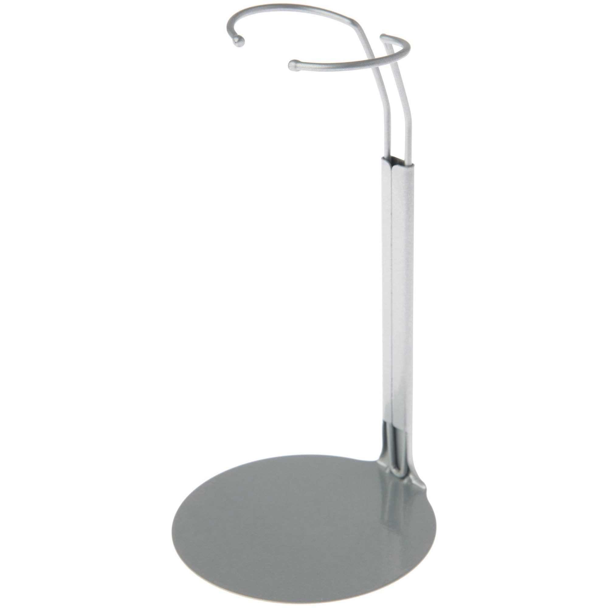 Plymor Dsp-5175S Silver Adjustable Doll Stand, Fits 10, 11, And 12 Inch Dolls Or Action Figures, Waist Is 175 To 225 Inches Wide