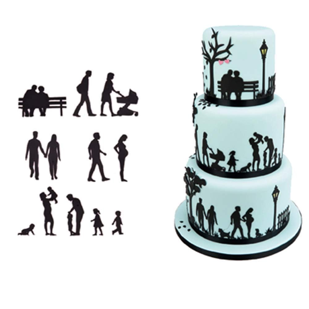 The Baking Therapy Family Cutter Family Fondant Cutters Cookie Cutter Silhouette Gumpaste Flowers Sugar Craft Mold Cake Decorati