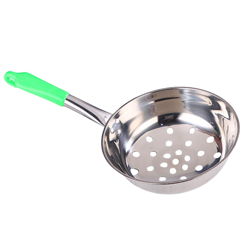 OFFSCH Stainless Steel Colander Spoon Large Hole Strainer Spoon with Long Handle for Pasta and Food Draining