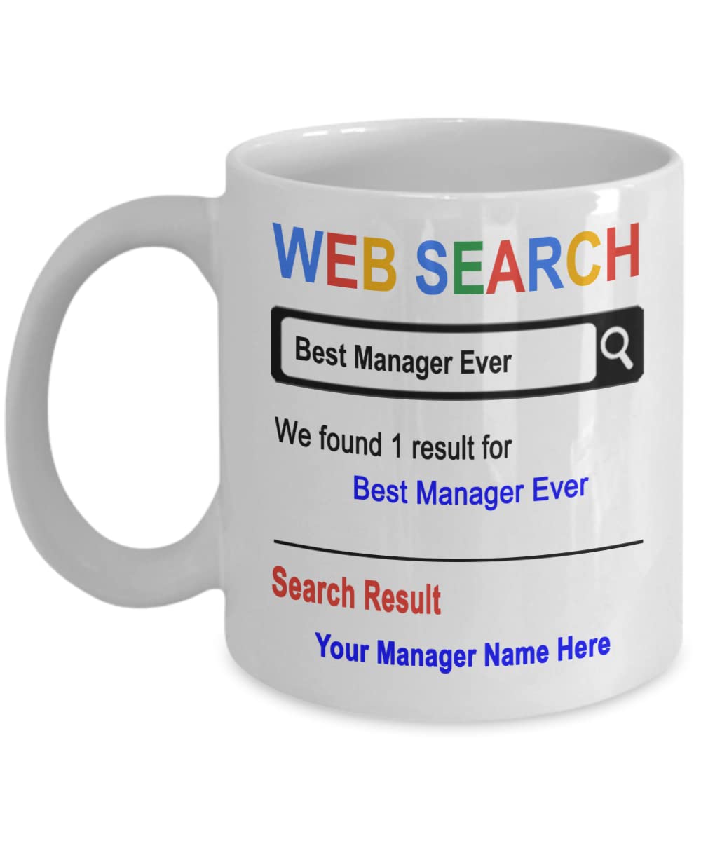 Spreadpassion Personalized Mug, Best Manager Ever, Gift For Manager, Birthday Christmas Basket Gift Idea, Custom Manager Mug