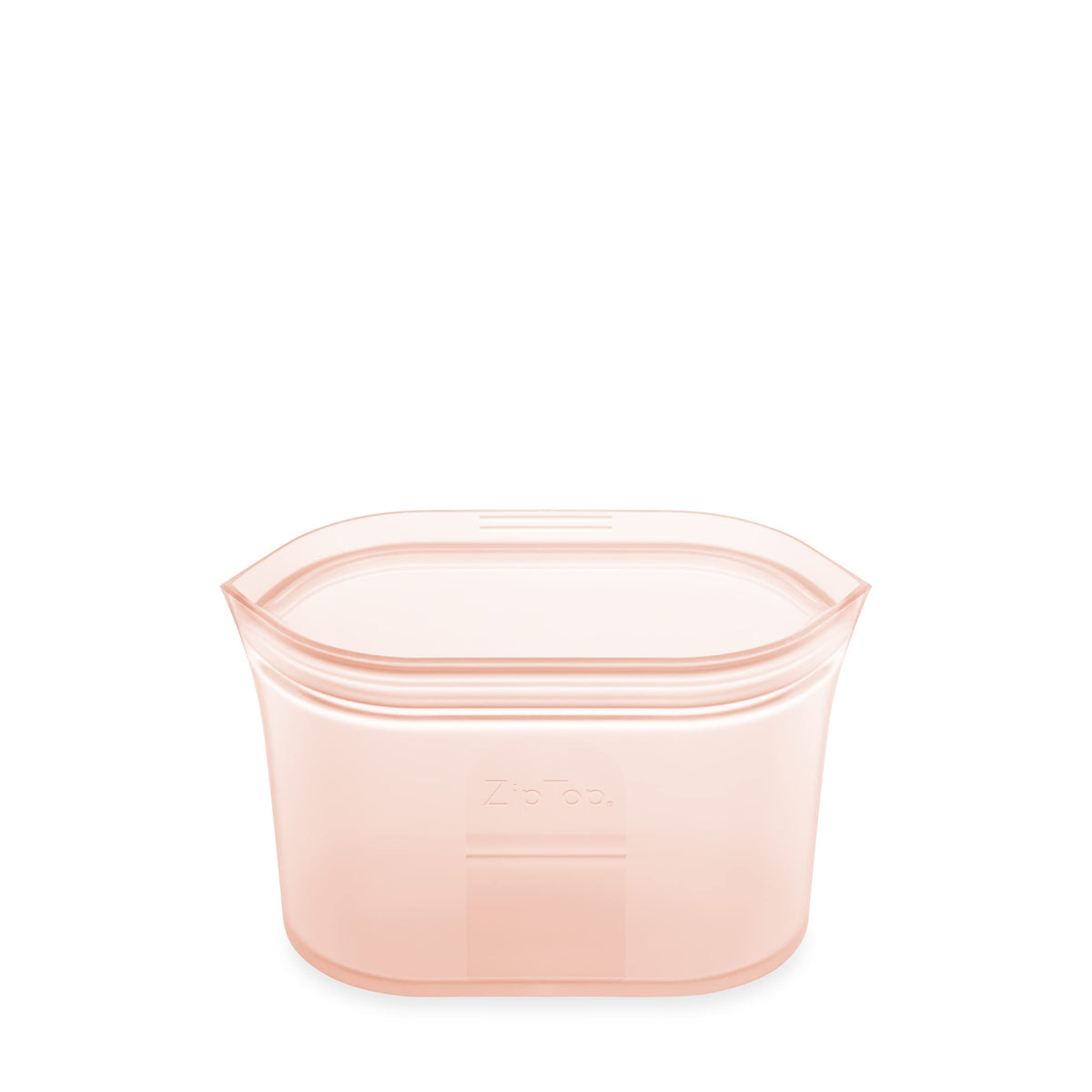 Zip Top Reusable Food Storage Bags | Small Dish [Peach] | Silicone Meal Prep Container | Microwave, Dishwasher And Freezer Safe