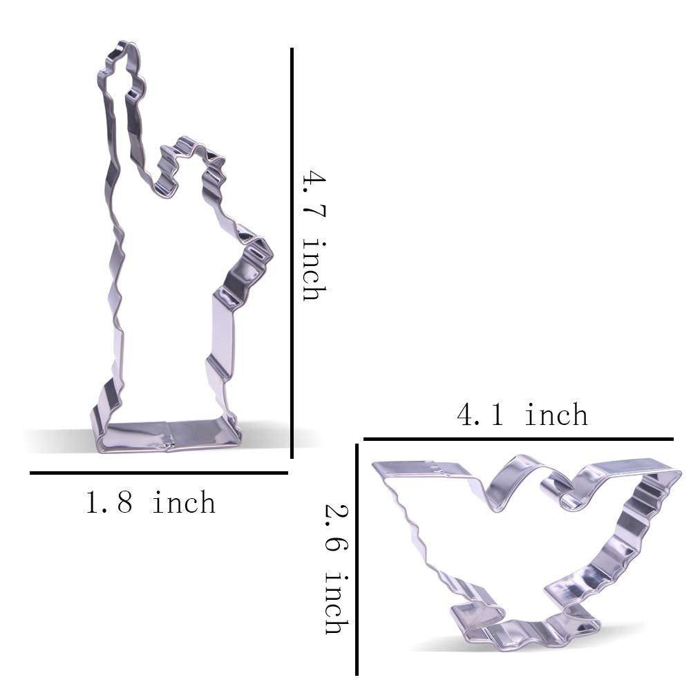 4Th Of July Cookie Cutter Set - 8 Piece - Stainless Steel