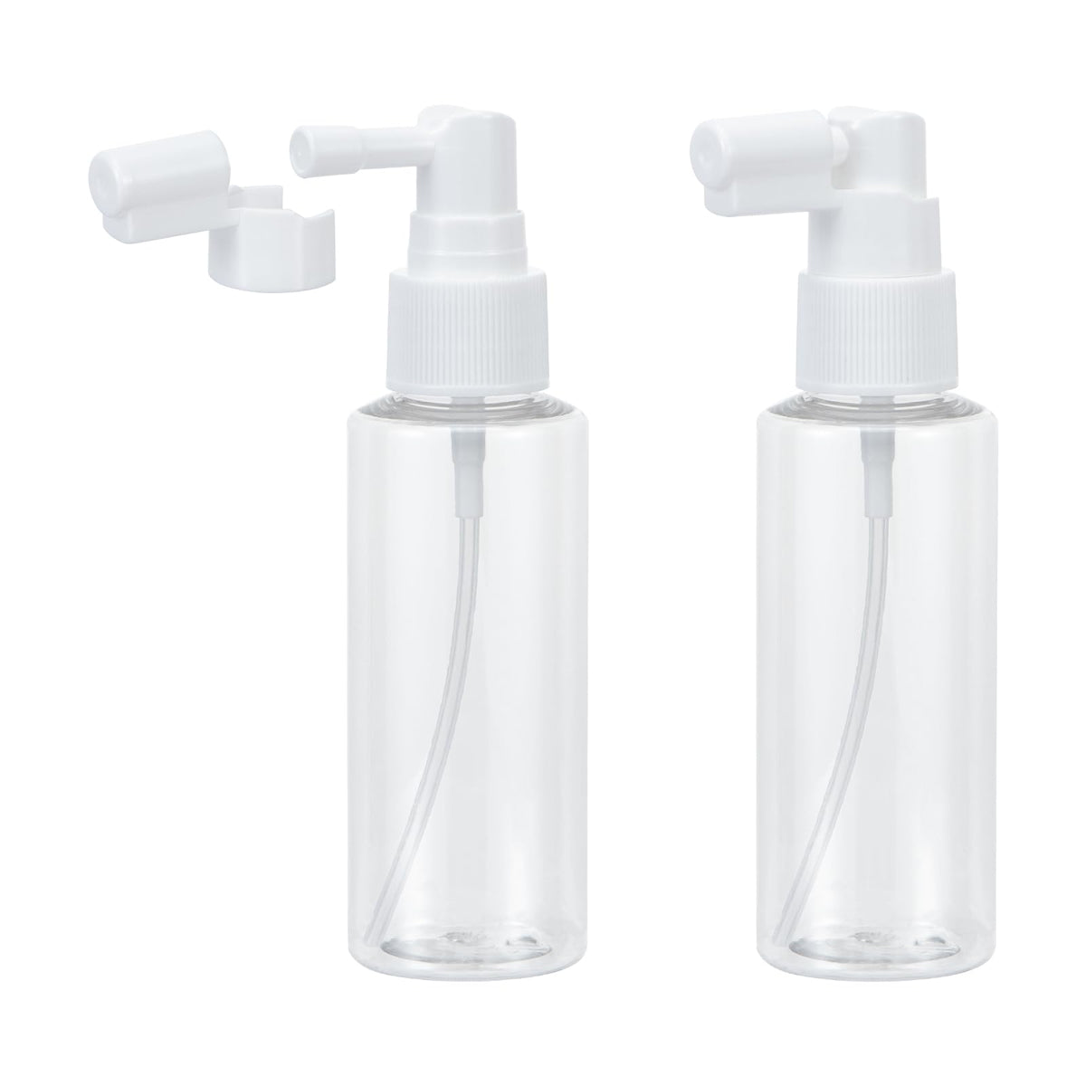 Yebeauty 2 Pack Refillable Travel Size Spray Bottle 2Oz/60Ml Plastic Empty Fine Mister Small Spray Bottles With Tight Cap Clear