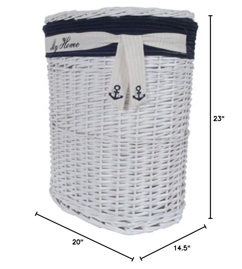 Anne Home - Set of 5 Oval Willow Storage Baskets in Several Sizes