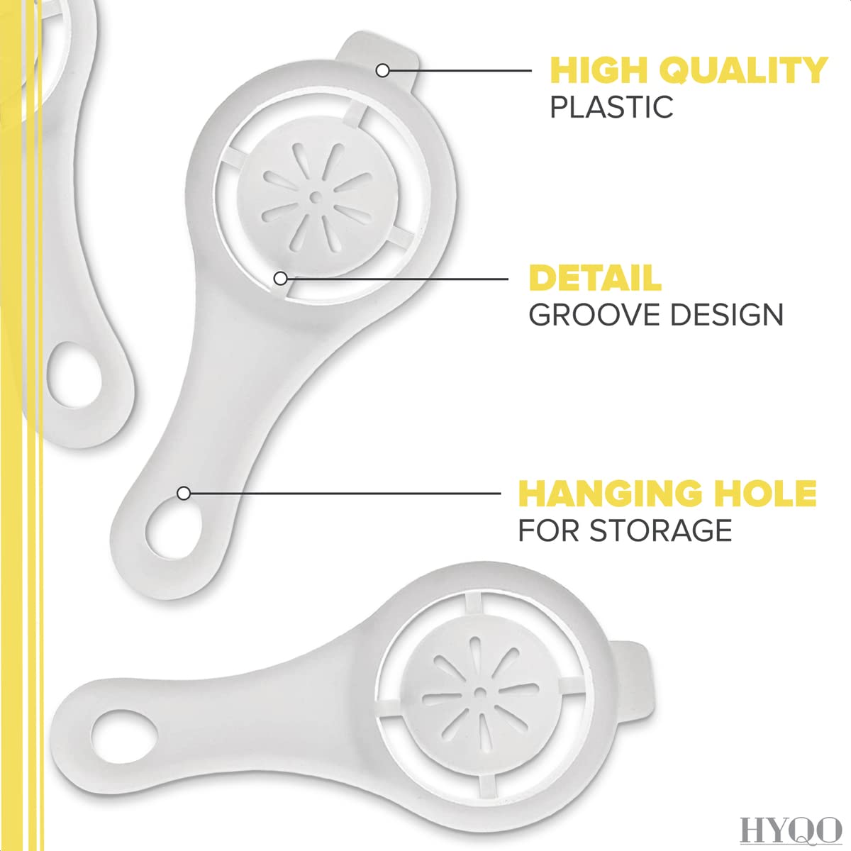 3Pcs Egg Yolk Separator Kitchen Tools - Egg Separator Tool Egg Yolk Remover Cool Gadget Egg Cutter Egg White Separator - Cute Ki