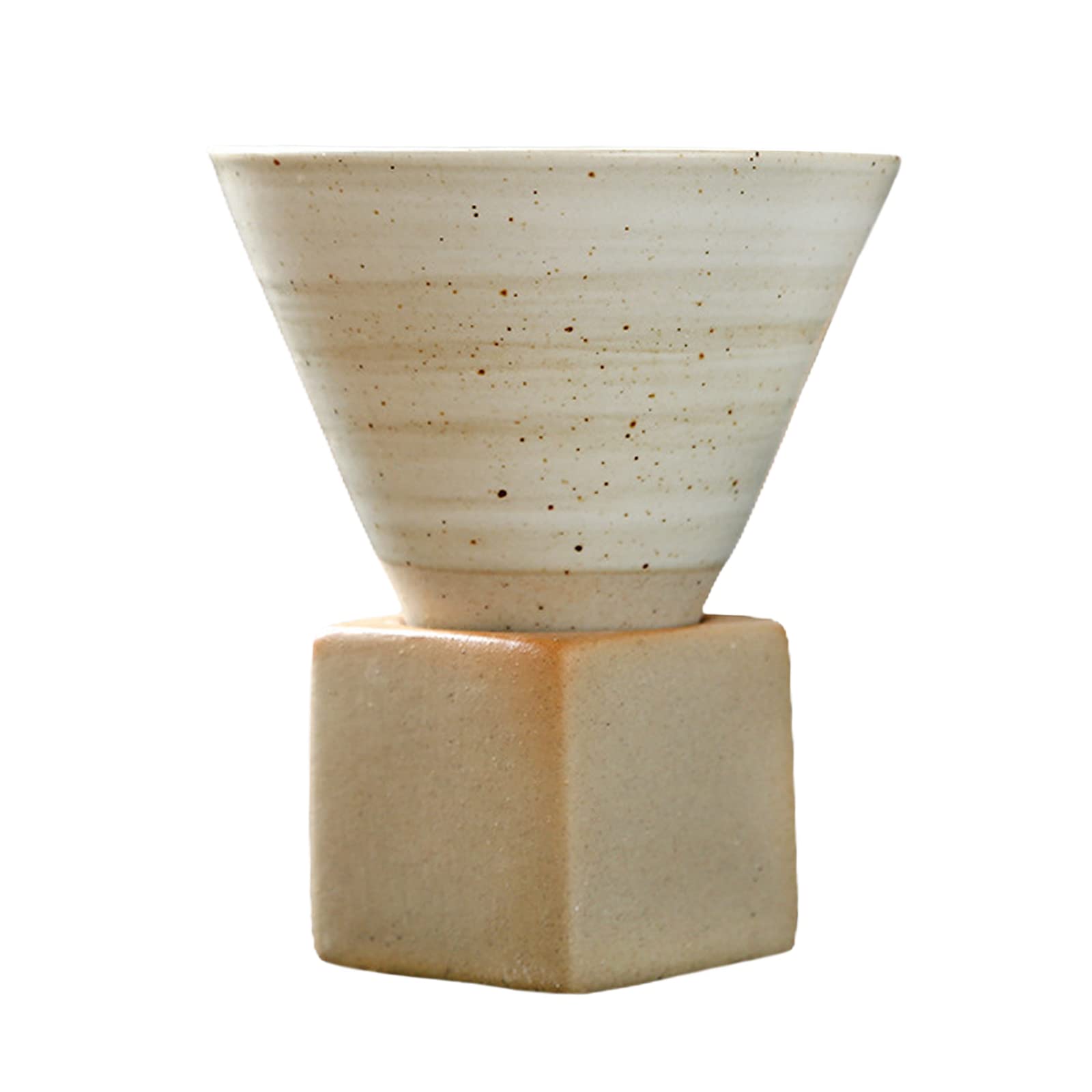 Coarse Ceramic Espresso Cup  200ml Vintage Tea Pottery Porcelain Mug White