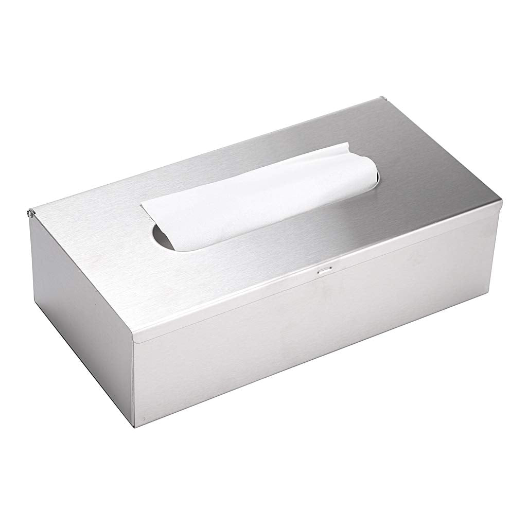 Sumnacon Rectangular Tissue Box Cover - Stylish Stainless Steel Paper Facial Cover, Modern Metal Tissue Box Holder For Bedroom/B