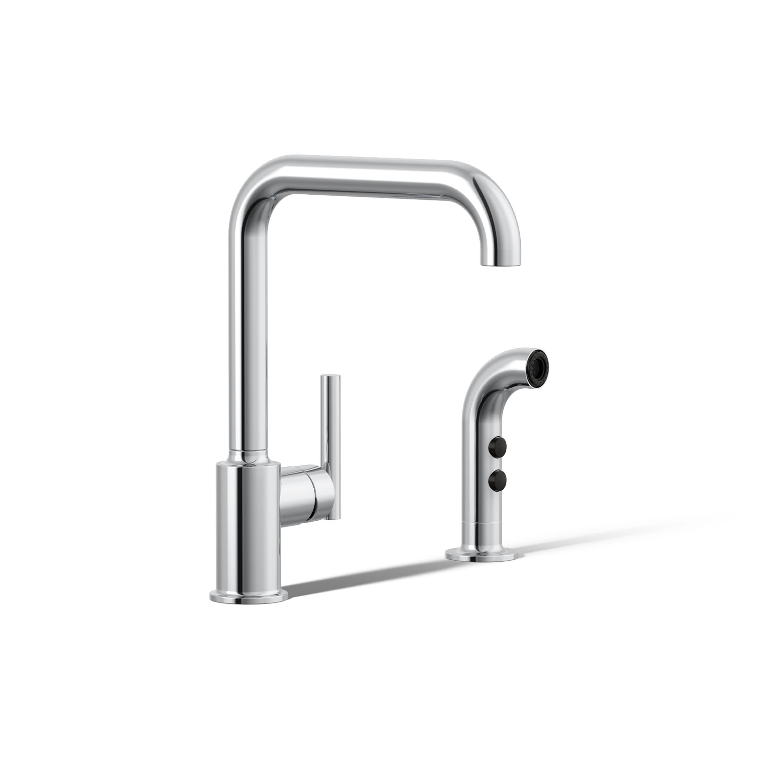 KOHLER K-7508-CP Purist Primary Swing Spout with Spray, Polished Chrome