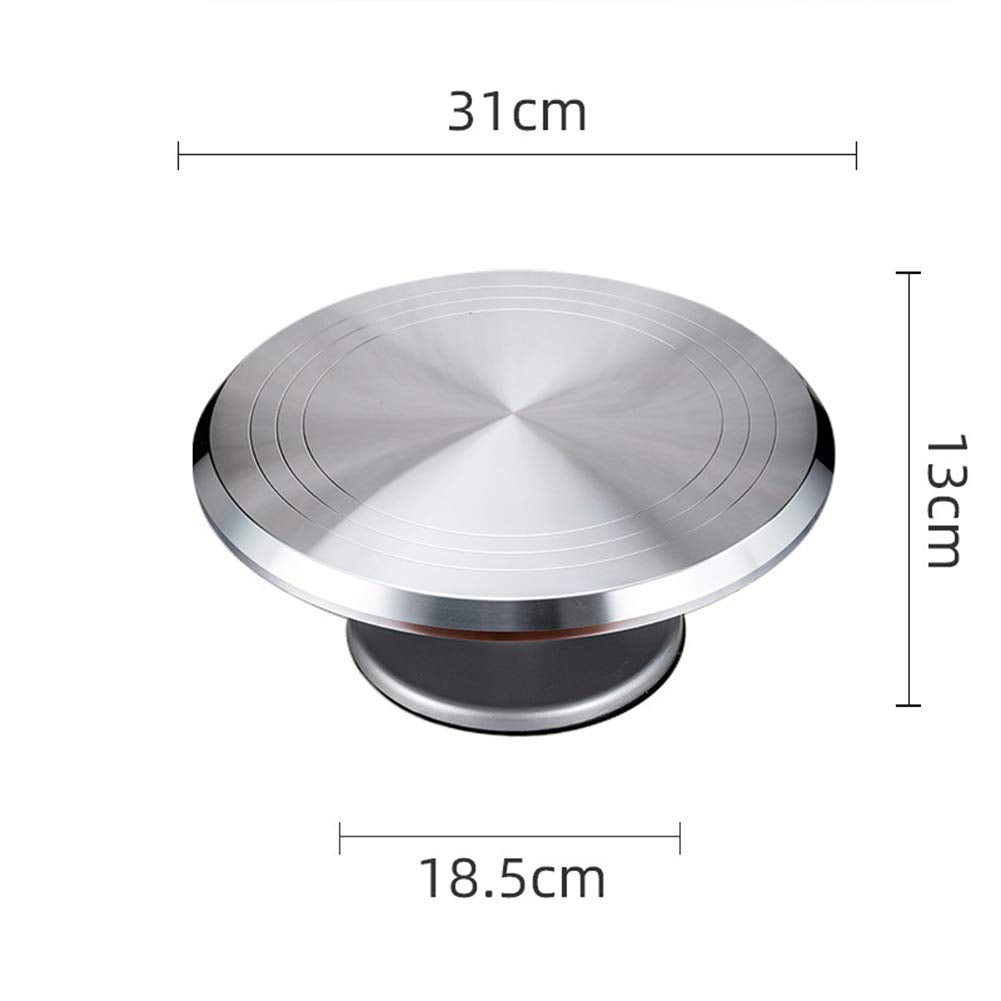 Evwoge Cake Stand, Rotating Cake Decorating Stand Revolving Pottery Stand Turntable With Ball Bearings Diameter Heavy Duty 12 In