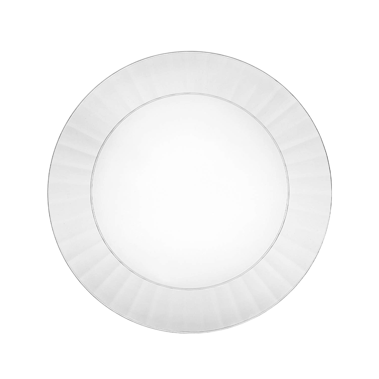 Party Essentials Deluxe Quality Hard Plastic 70 Count Round Party/Salad Plates, 7-1/2-Inch, Clear