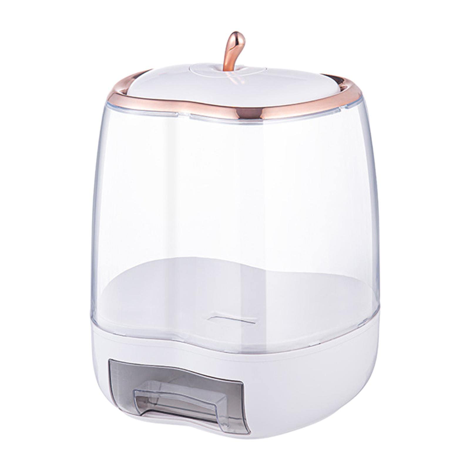 Olpad Multipurpose Cereal Dispenser Food Container Sealed Lid For Grain Nuts Rice White