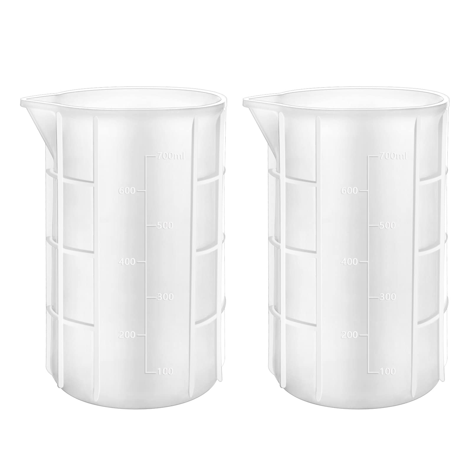 Gartful 700ml Extra Large Silicone Measuring Cups, Resin Mixing Cups for Epoxy, Jewelry Casting Molds, Acrylic Paint Pouring, No