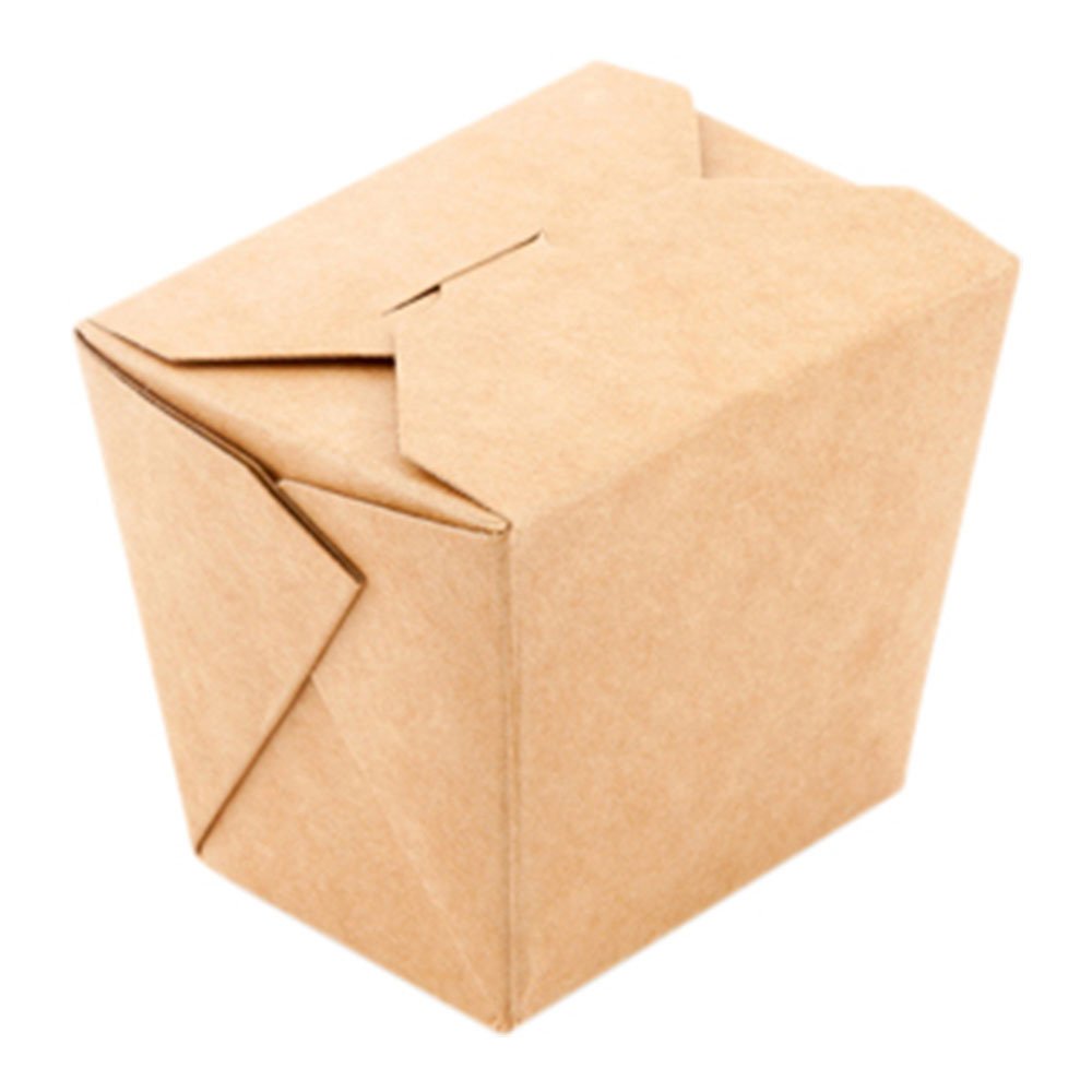 Restaurantware Bio Tek 16 Ounce Chinese Take Out Boxes 200 Greaseproof Food To Go Boxes - Tab-Lock Microwave-Safe Kraft Paper Ta