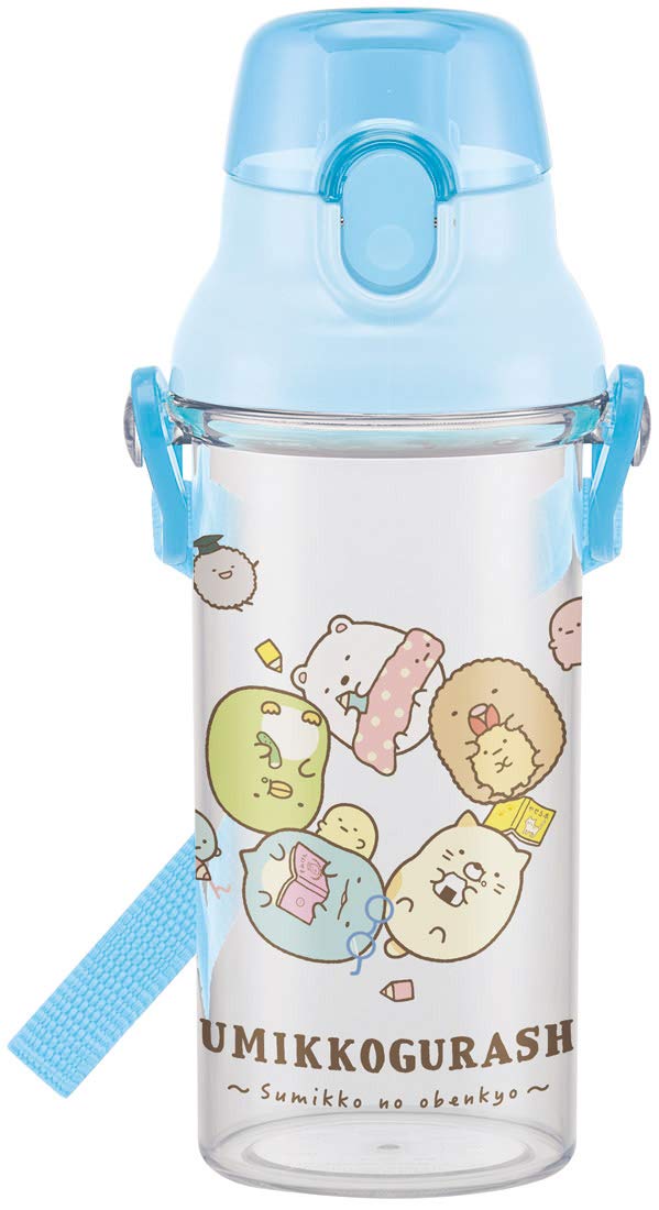 Skater Psb5Tr Children'S Water Bottle, Clear Bottle, 16.9 Fl Oz (480 Ml), Sumikko Gurashi, Girls, Made In Japan