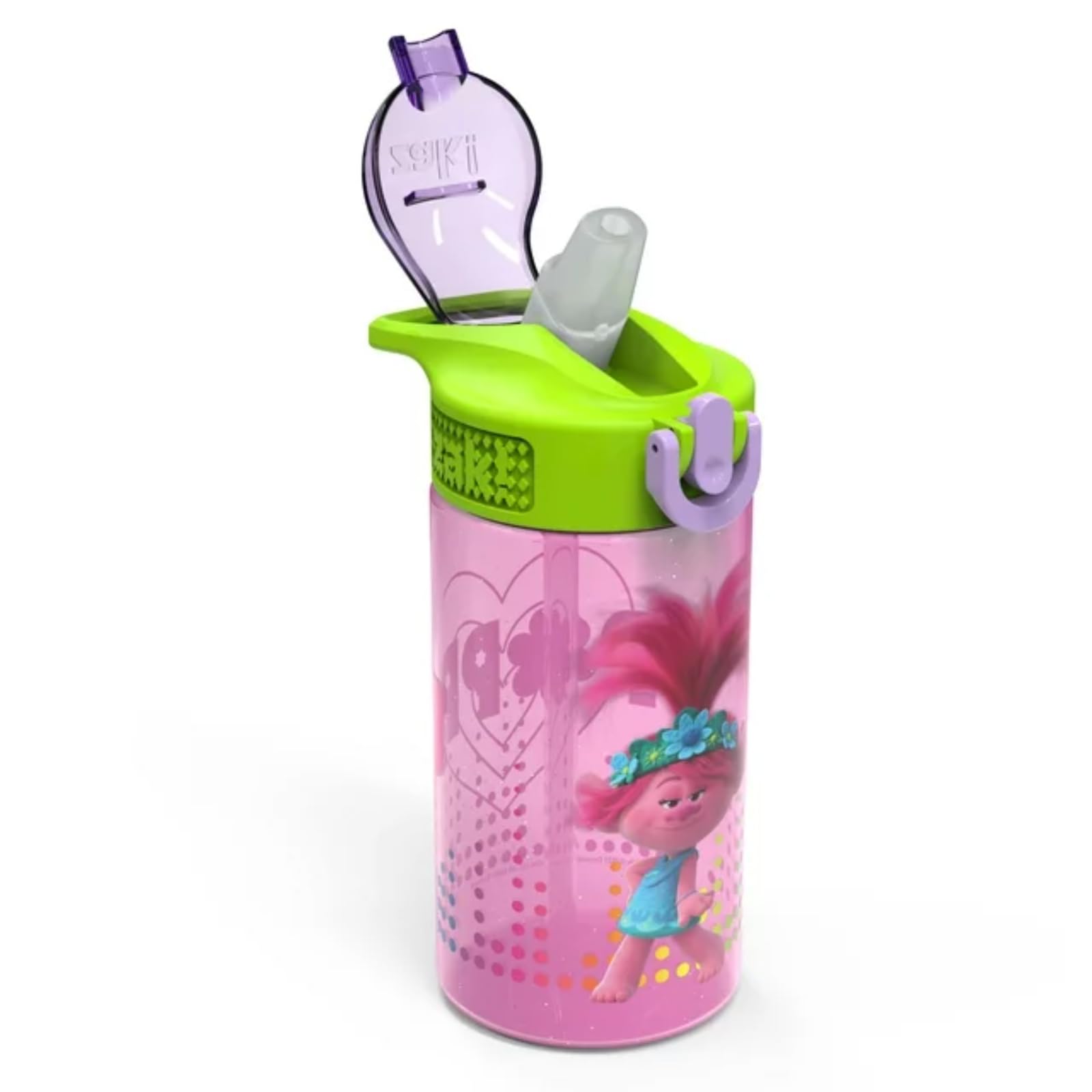 Zak Designs, Inc. Troll Friends Bpa-Free Water Bottle For Kids -Themed Kids Insulated Water Bottle With Push Button Spout, Ideal