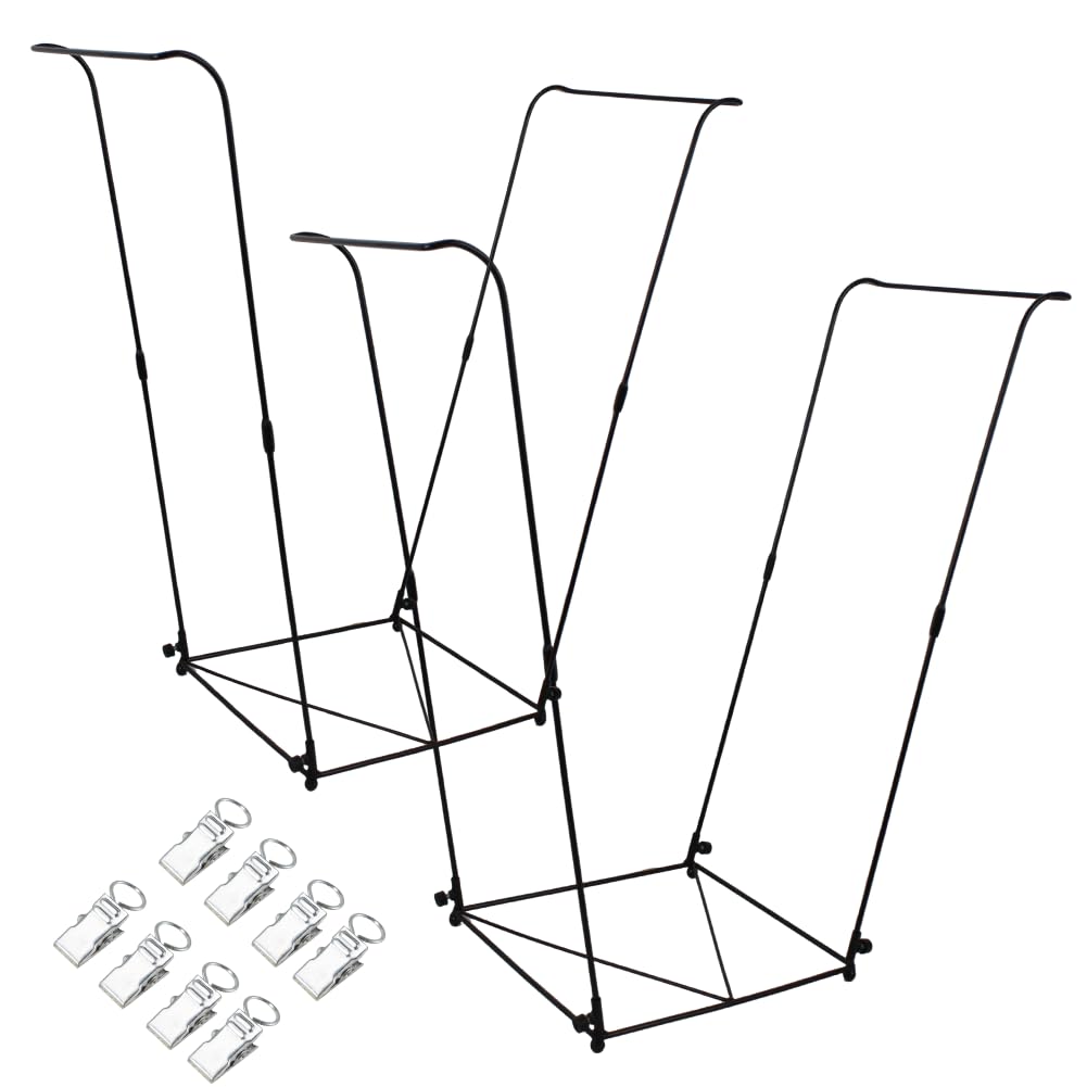 viterlight 2 Pack Trash Bag Holder, Metal Garbage Bag Holder, 30-45 Gallon Portable Trash Bag Holder Stand, Multi-use Leaf Bag H