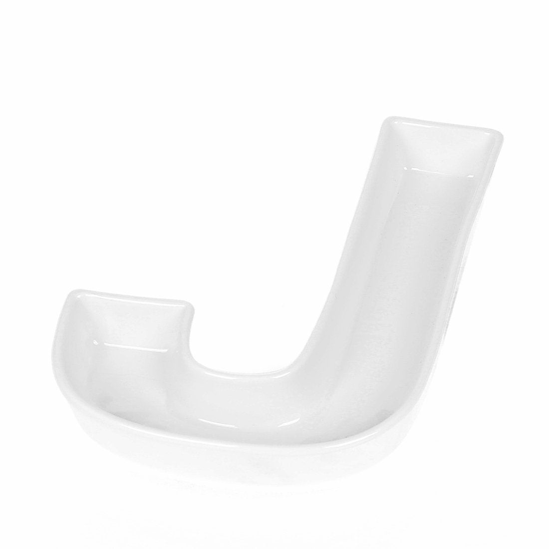 Coffeezone Small Wedding Decor Candy Dishes and Nuts Plates in Letter Shape, Party Table Decoration (Letter J)