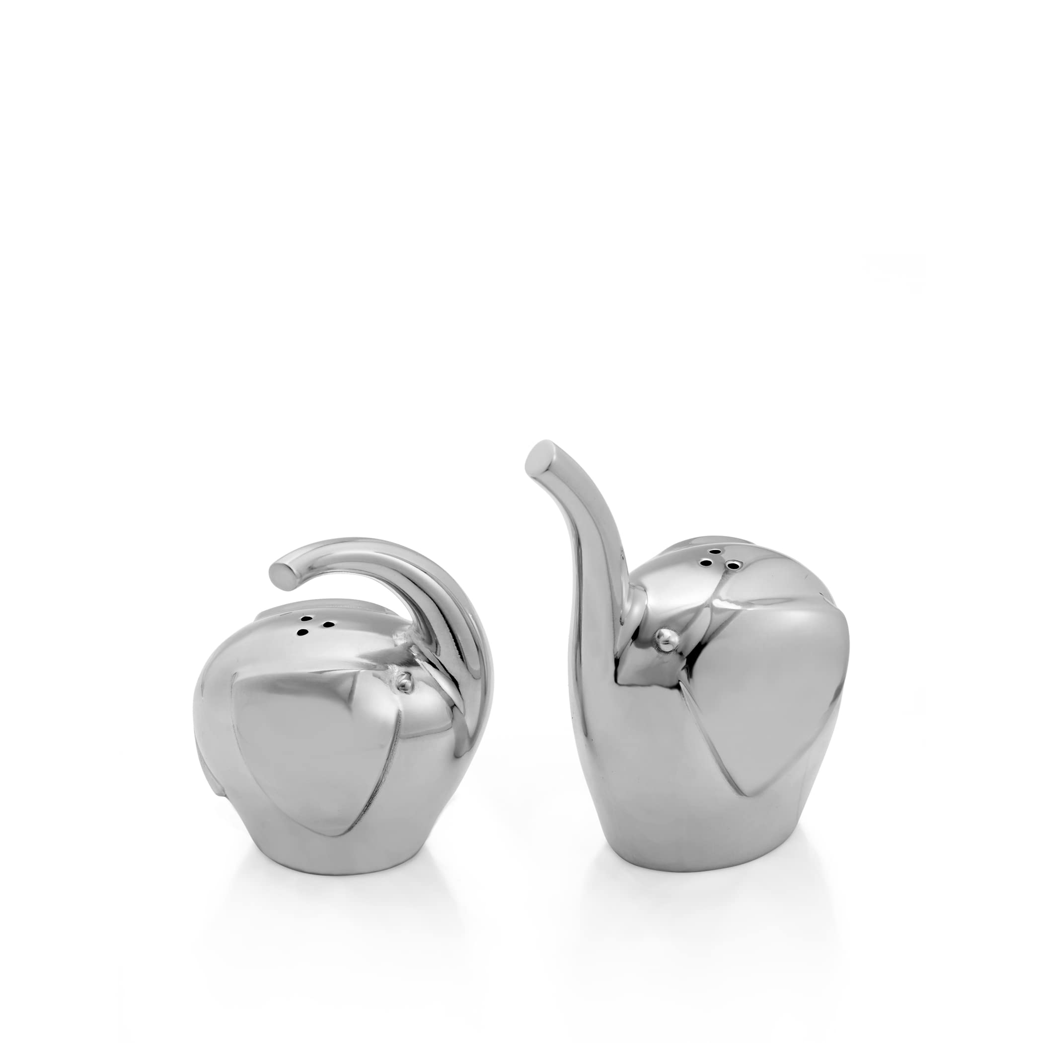 Nambe Savanna Collection Elephant Salt & Pepper Shakers | Set Of 2 For Home D  Cor | Measures At 3'' X 3'' X 3.5'' | Made With N