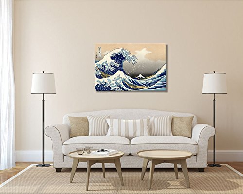Wall26 - The Great Wave Off Kanagawa By Hokusai - Canvas Art Wall Decor- 24''X36''
