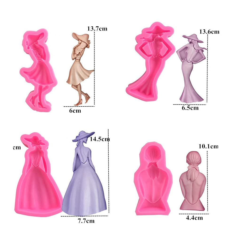 Cestony Goddess Of Back Girl Silicone Molds For Diy Cake Fondant Biscuit Cookies Soap Sugar Pudding Chocolate Hard Candies Desse