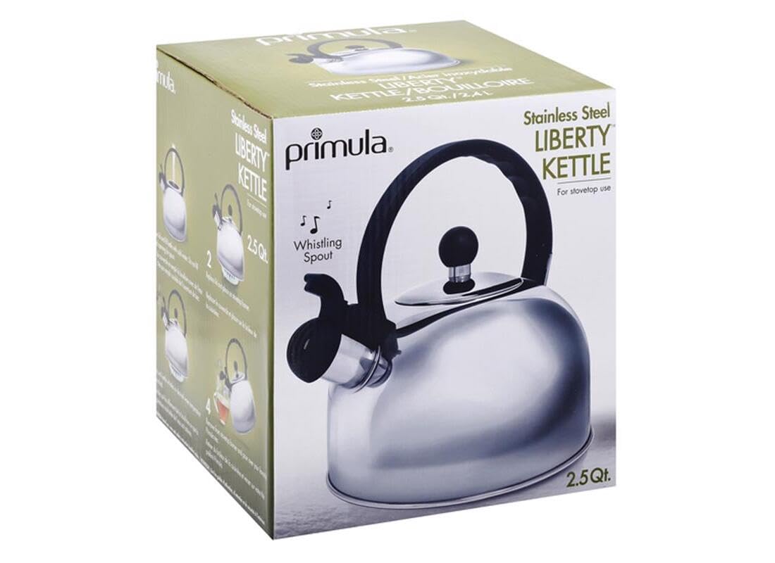 Primula Stainless Steel 2.5 Qt. Whistling Stovetop Tea Kettle (Ptk-6525)