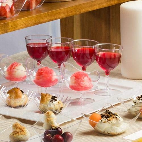 Lillian Tablesettings Mini Gourmet Dish-6 Oz | Clear | Pack Of 8 Plastic Serve Ware (64549)
