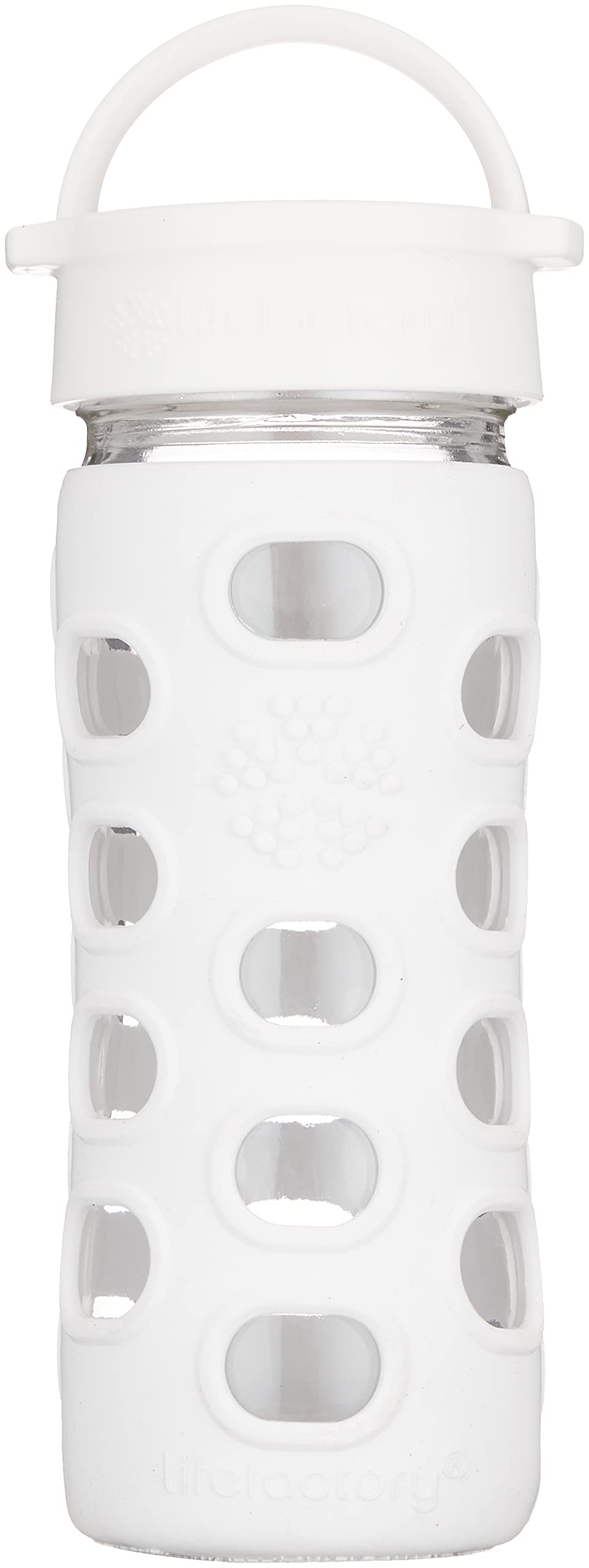 LIFEFACTORY Classic 350 Optic White 129215 Glass Bottle, Approx. Width 2.8 x Depth 3.1 x Height 8.7 inches (7 x 8 x 22 cm), Appr