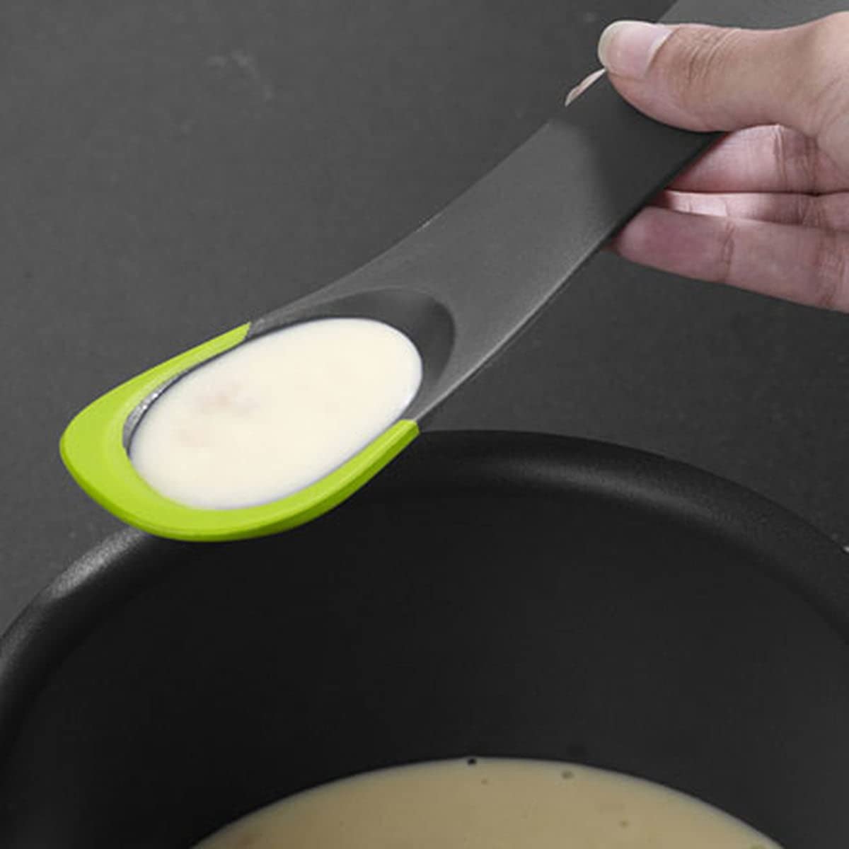 Joseph Joseph Uni-tool 5-in-1 Silicone Kitchen Utensil, 12" Long, Slotted Spoon, Turner, Spatula, Gray, Model UNITG0100SW