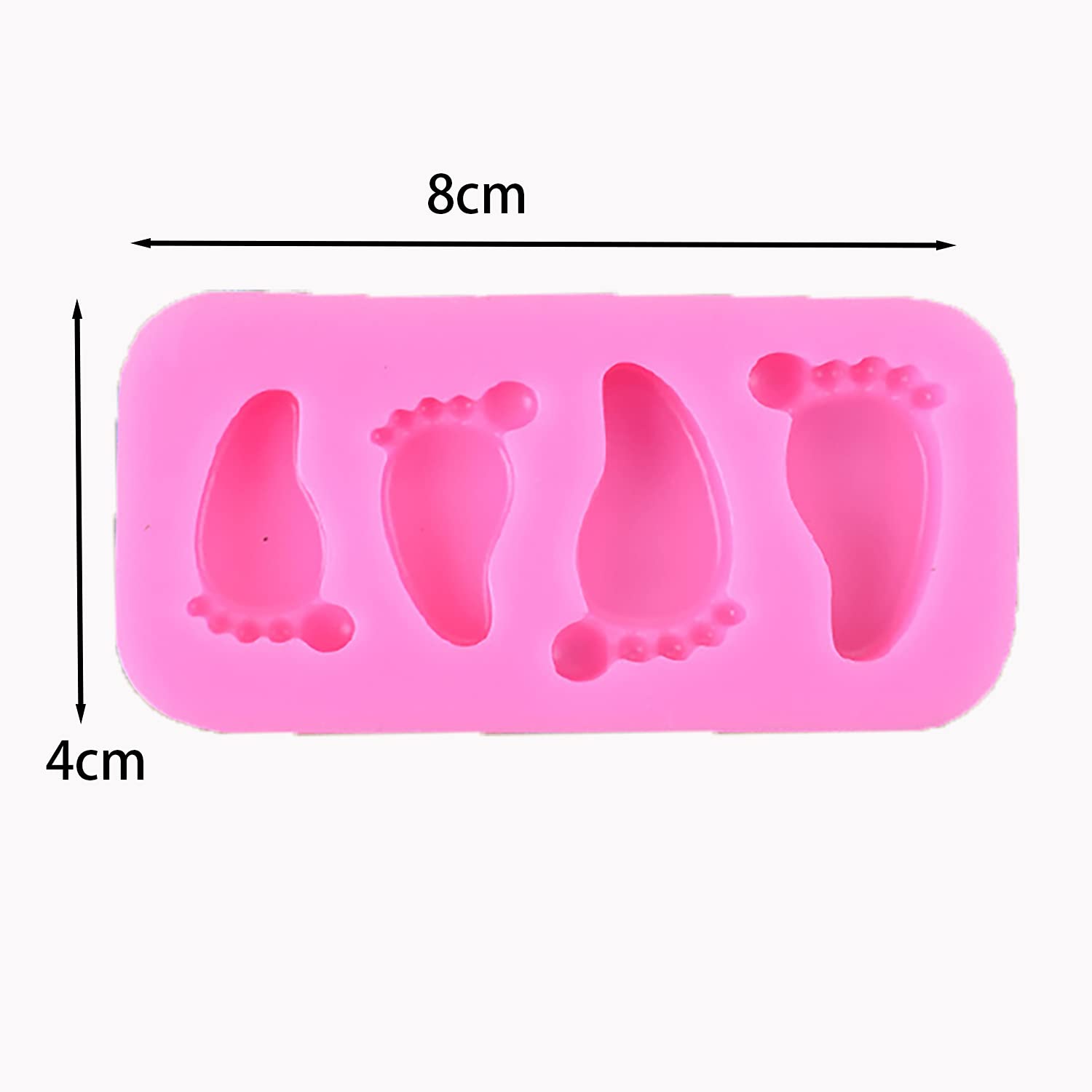 Baby Foot Print Silicone Mold For Diy Fondant Molds Baby Shower Candy Making Chocolate Christening Molds Lollipop Desserts Ice C