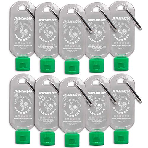Sriracha Hot Sauce Keychain 17Oz, 10-Pack (Sauce Not Included)